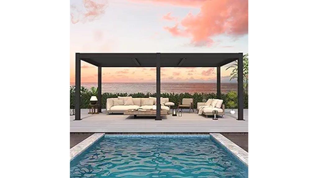 adjustable roof aluminum pergola