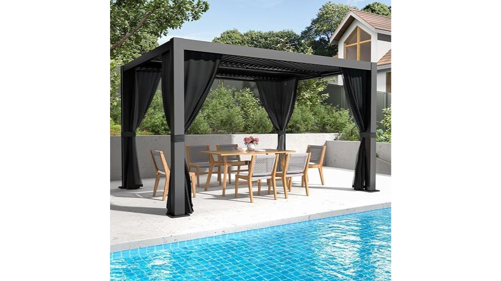 aluminum adjustable pergola gazebo