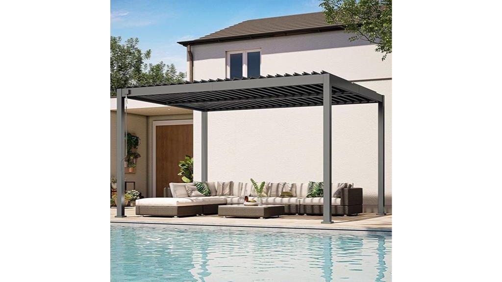 aluminum adjustable roof pergola