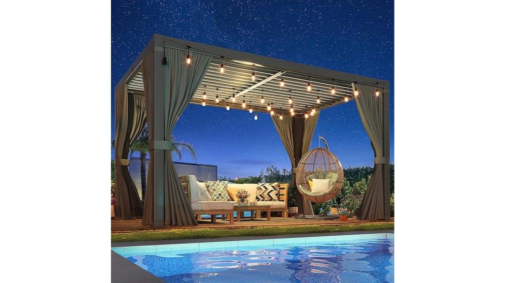 aluminum louvered outdoor pergola