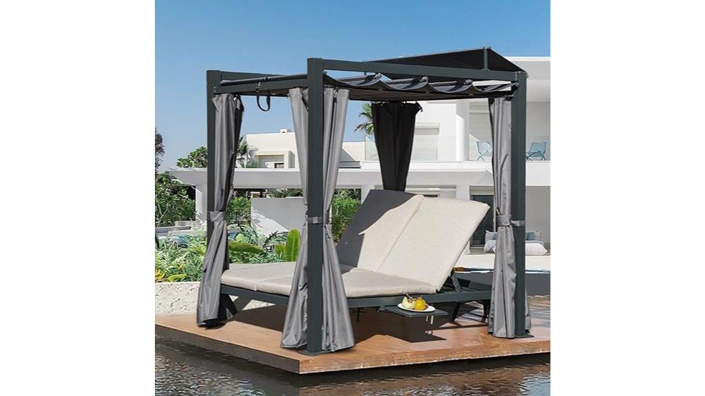 aluminum patio daybed canopy