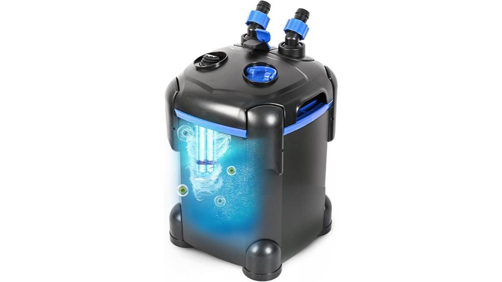aquarium canister filter 172gph