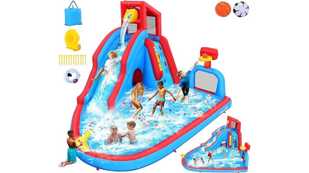 backyard inflatable water slide