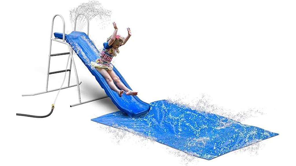 backyard water wave slide