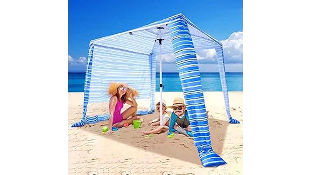 beach cabana with side
