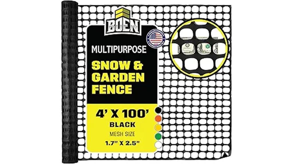 black 4x100 temporary snow fence