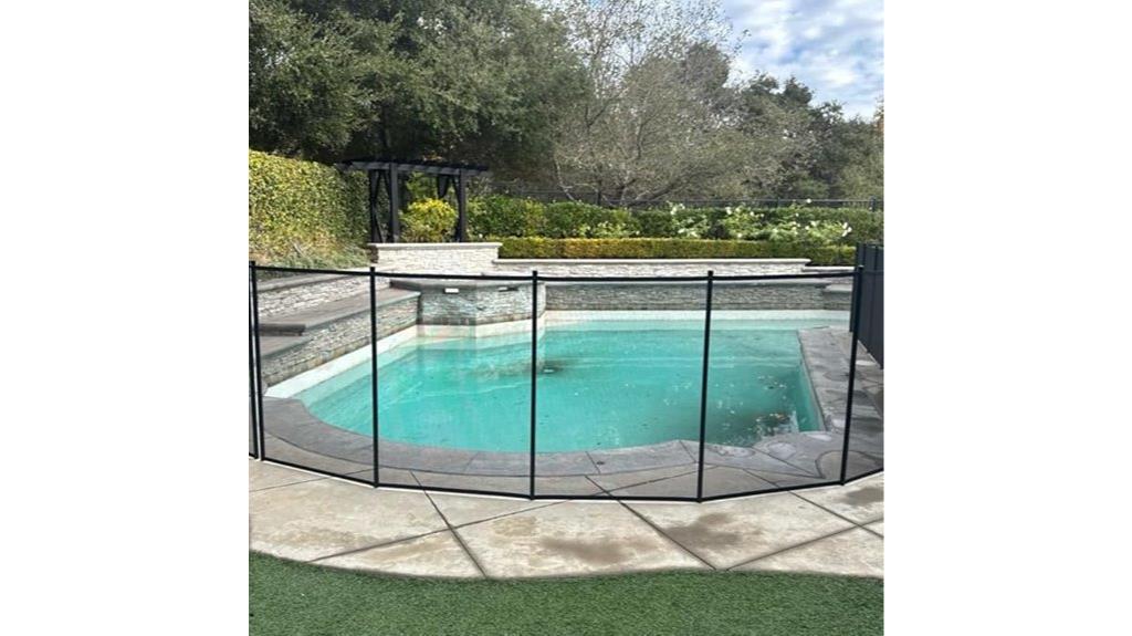 black pool fence mesh