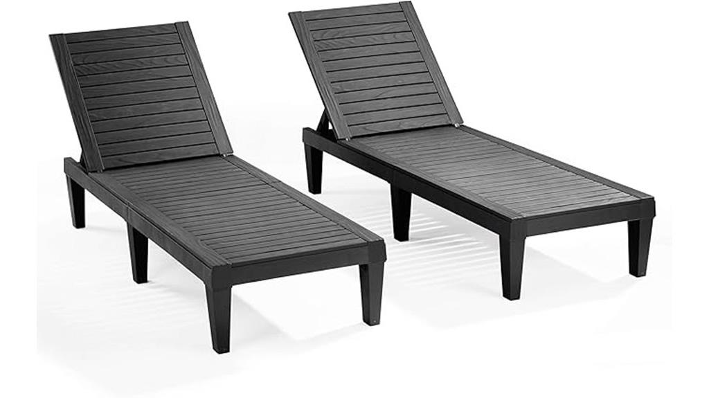 black reclining lounge chairs