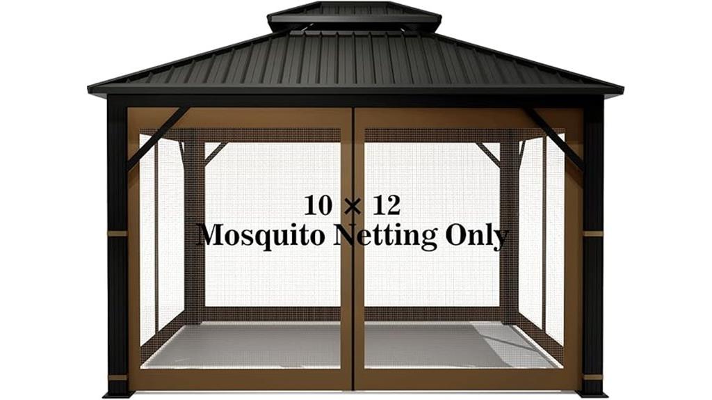 brown gazebo mosquito net