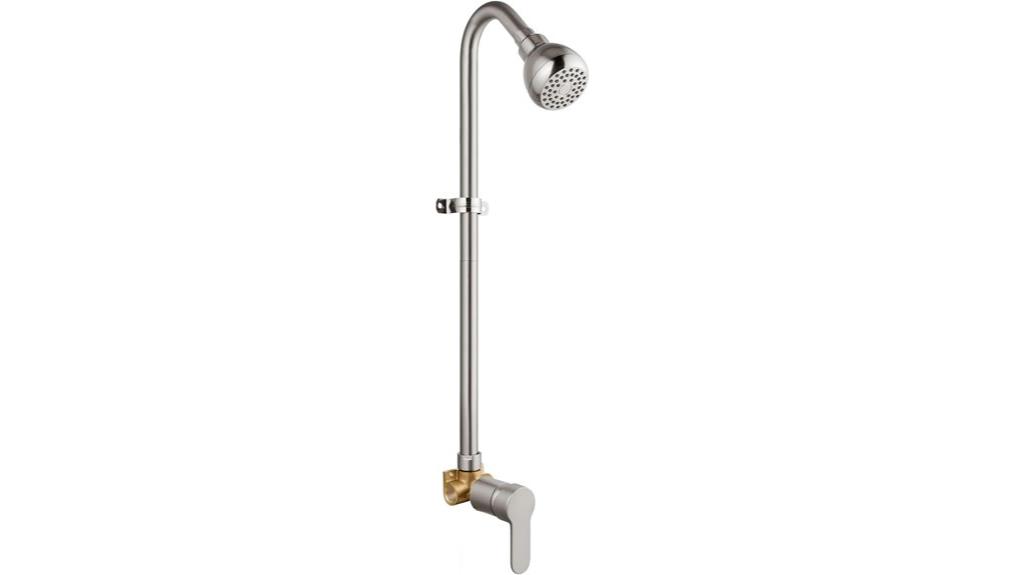 brushed nickel outdoor shower