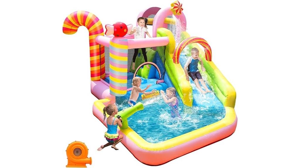 candy themed water slide