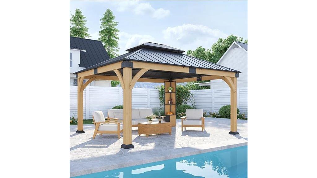 cedar gazebo with storage