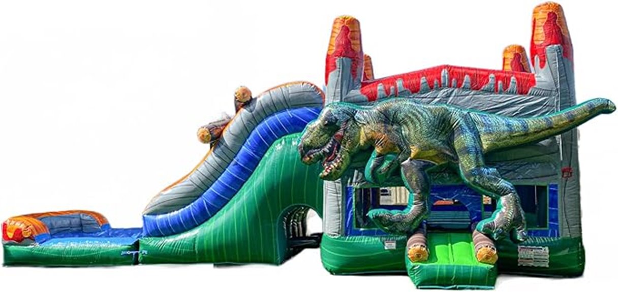 dinosaur inflatable water slide