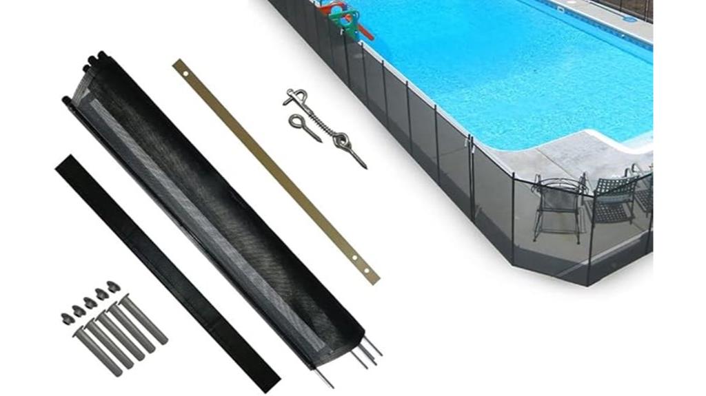 diy black pool fence