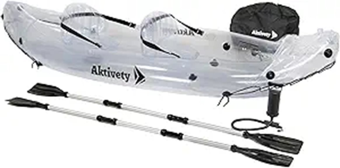 double inflatable clear kayak