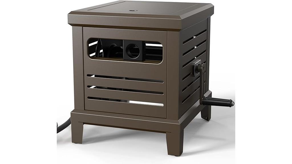 durable hose reel with crank