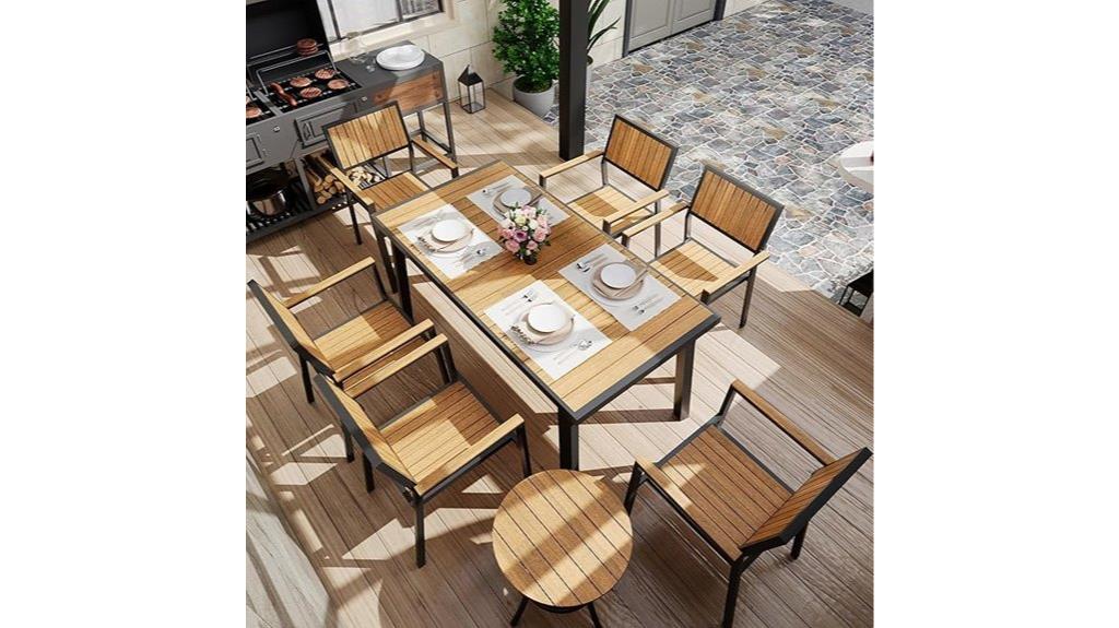 eight piece patio dining set
