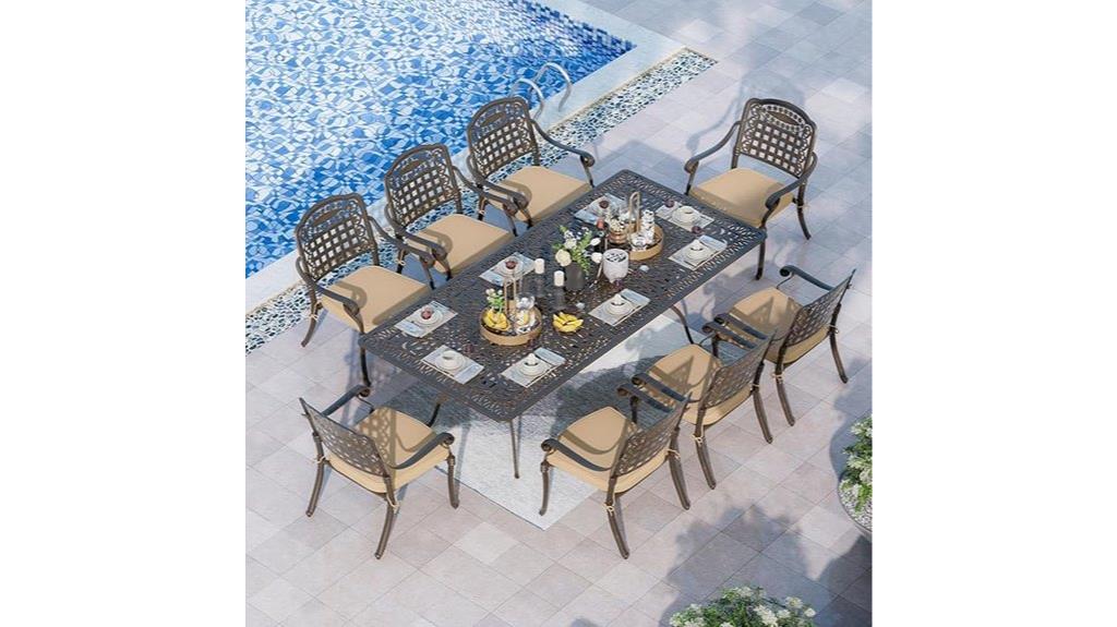 elegant cast aluminum patio