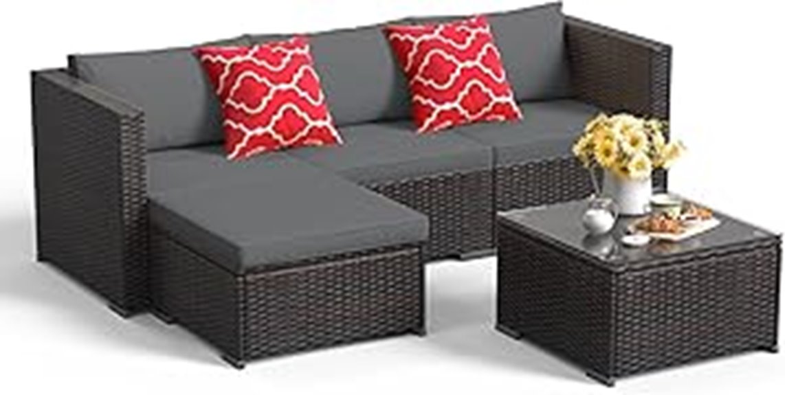 five piece patio furniture