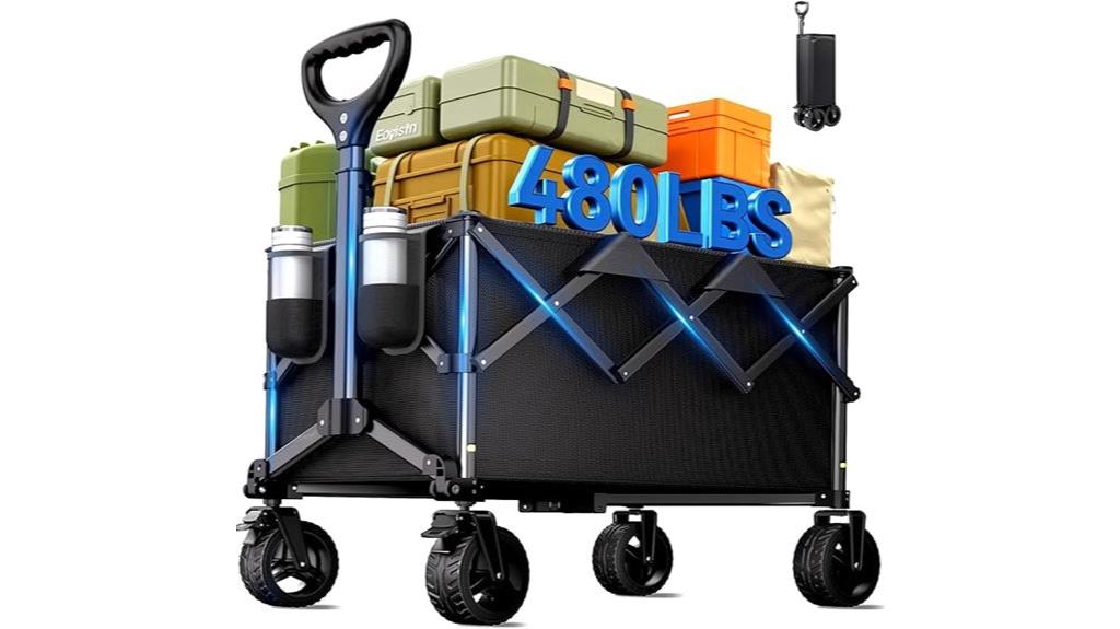 foldable wagon with wheels