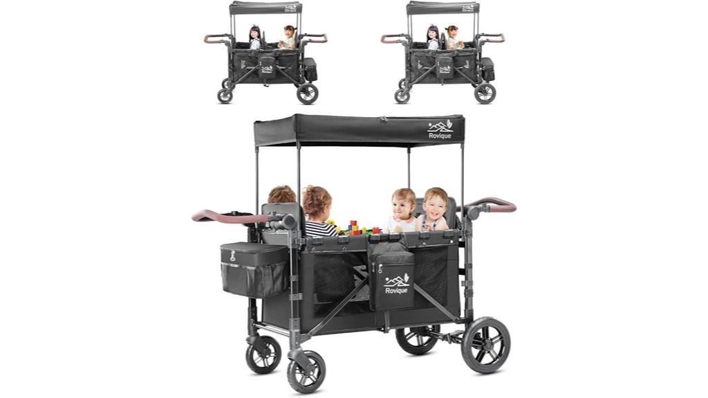 four child capacity wagon stroller