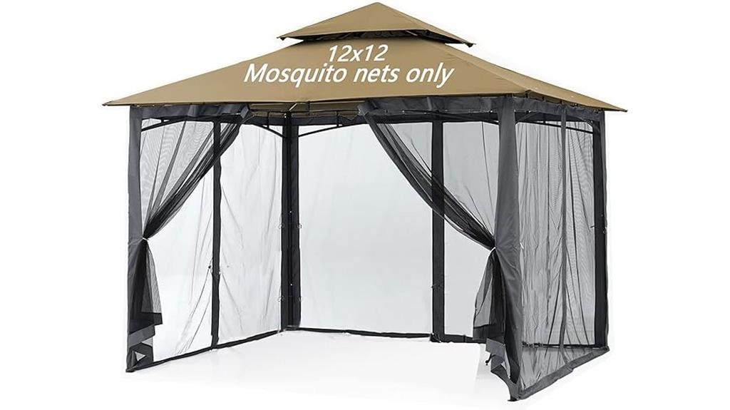 gazebo 12x12ft mosquito netting