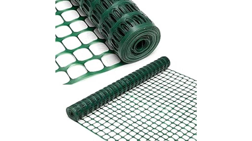 green plastic mesh fencing