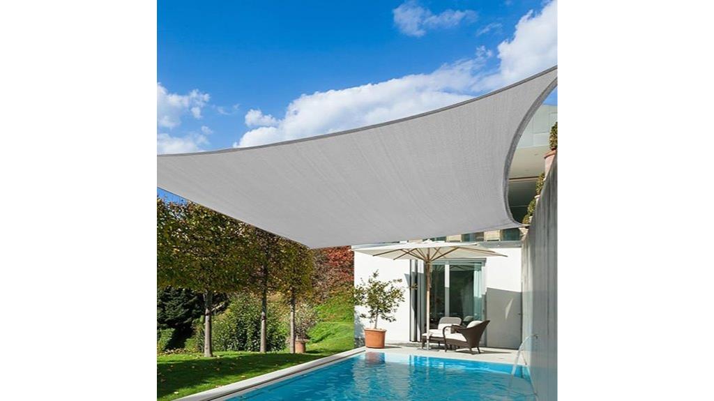 grey curved sun shade