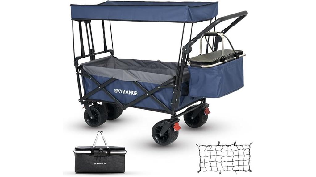 heavy duty blue collapsible wagon