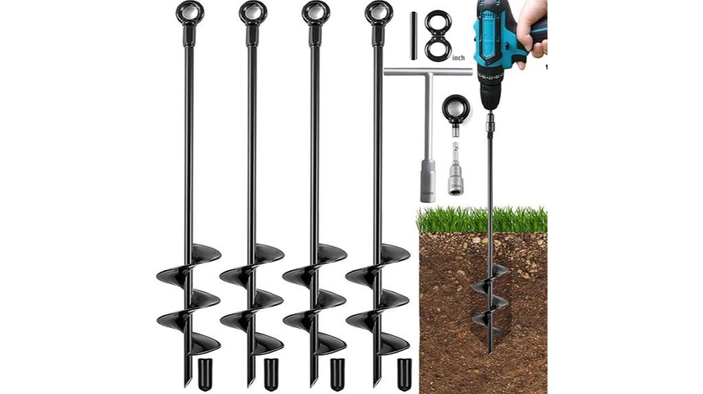 heavy duty ground anchor set