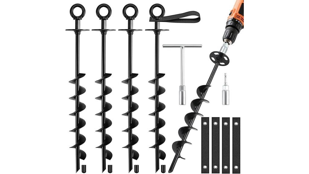 heavy duty trampoline stakes