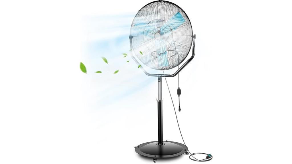 high flow outdoor misting fan