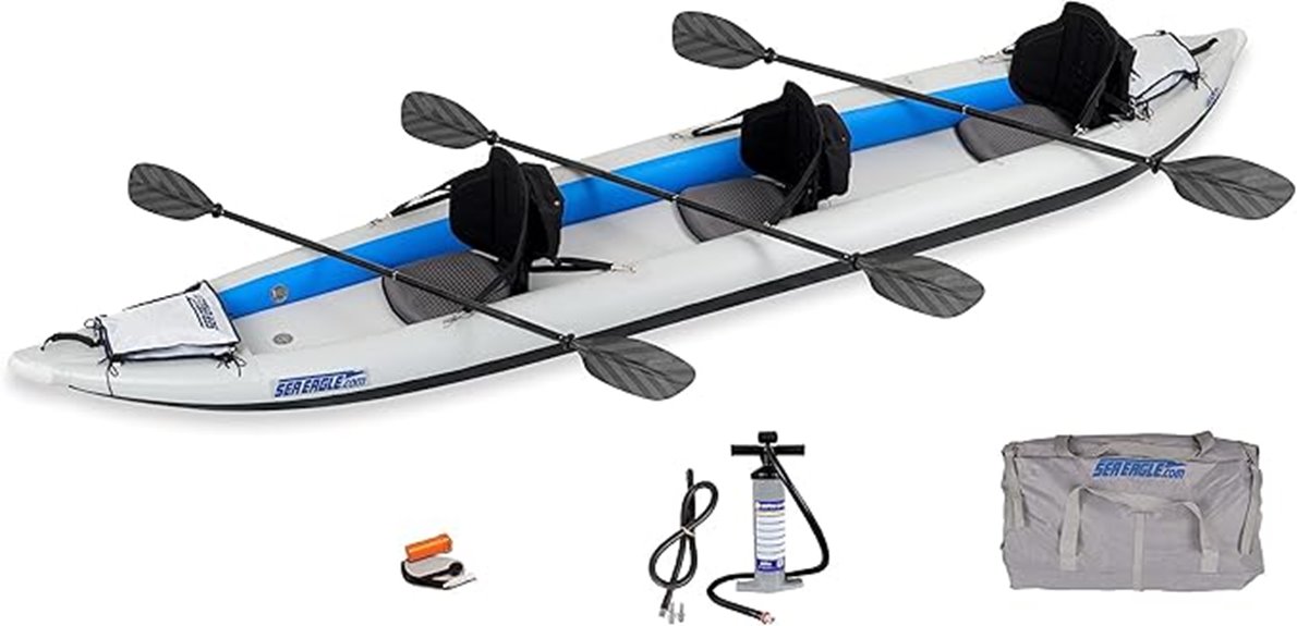inflatable 3 person kayak