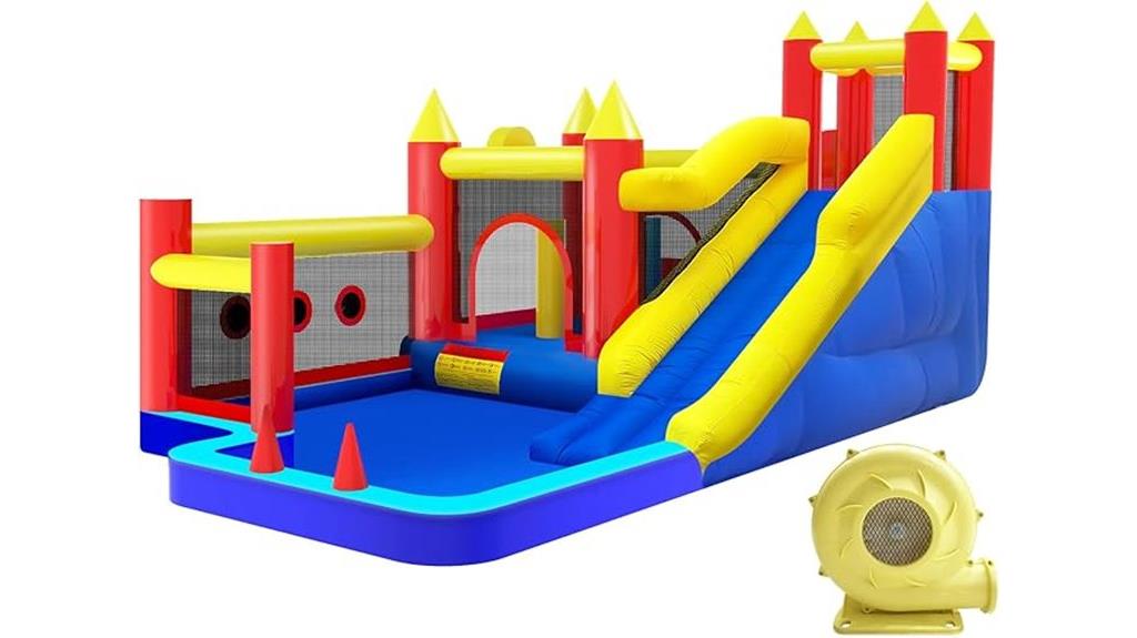 inflatable bounce house with blower
