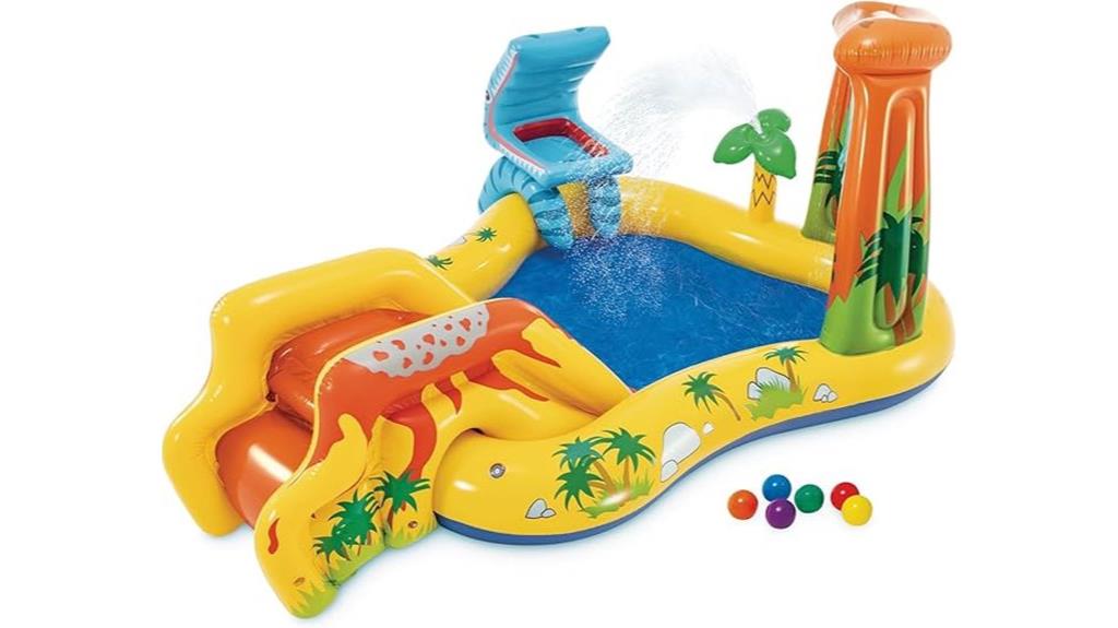inflatable dinosaur water play