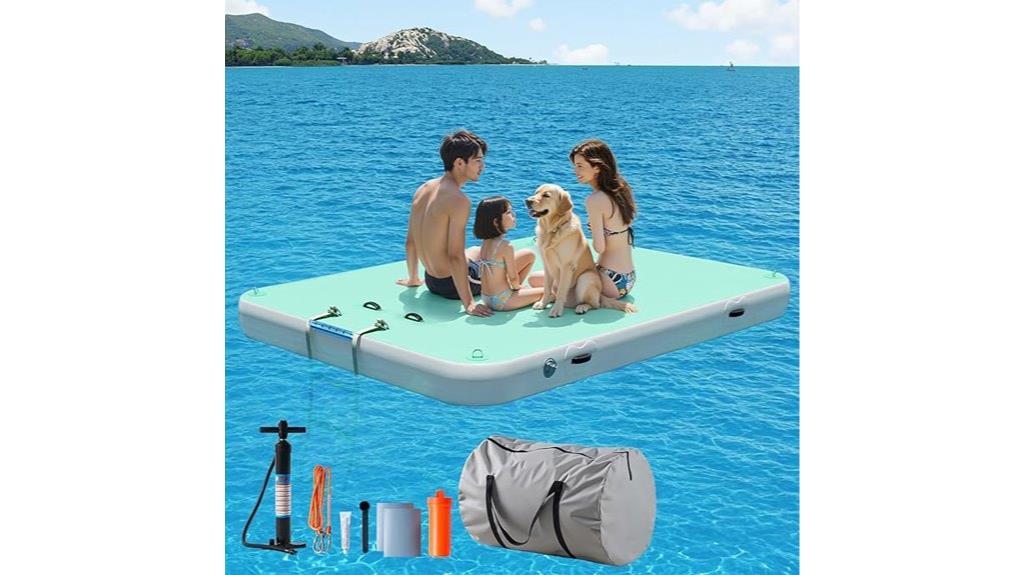 inflatable dock with ladder