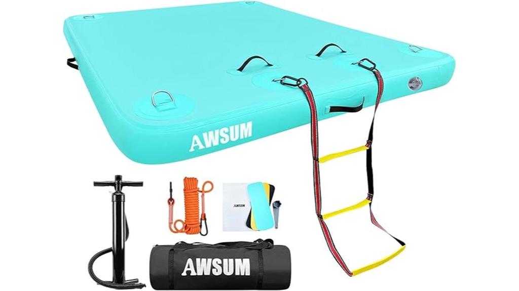 inflatable dock with non slip