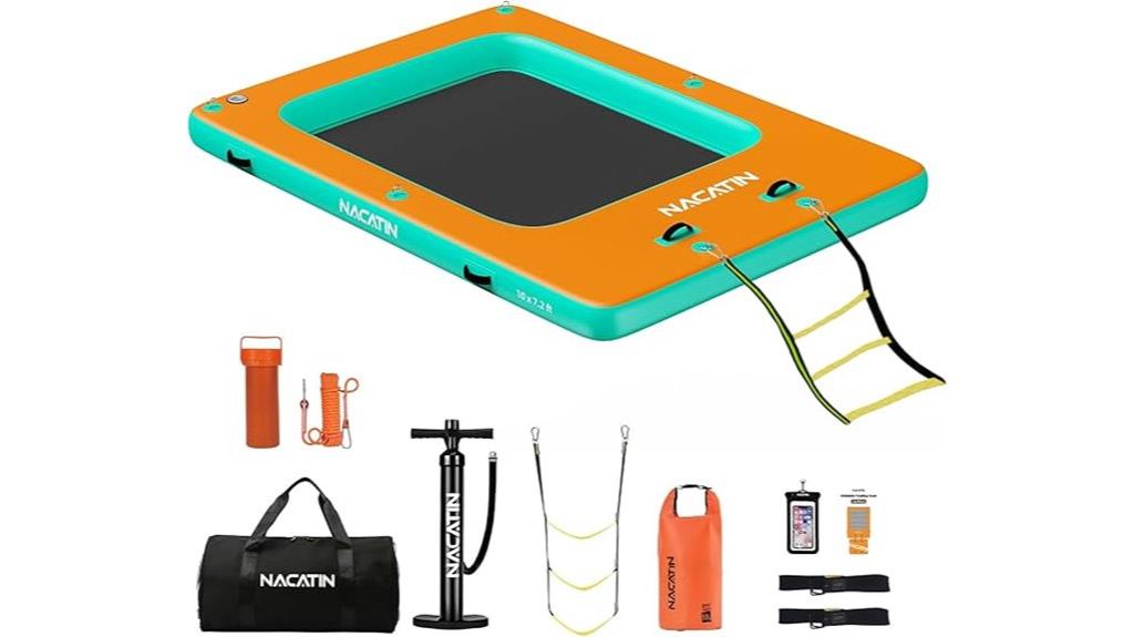 inflatable dock with pump
