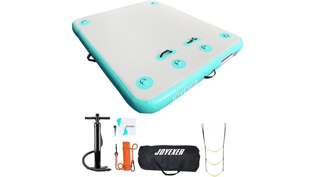 inflatable dock with rope