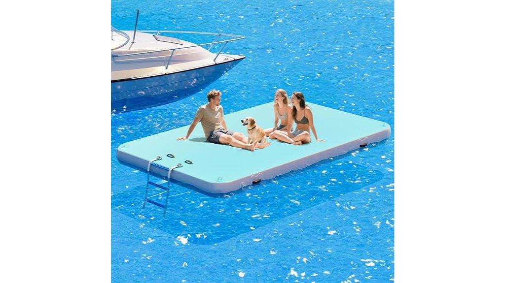 inflatable floating dock platform