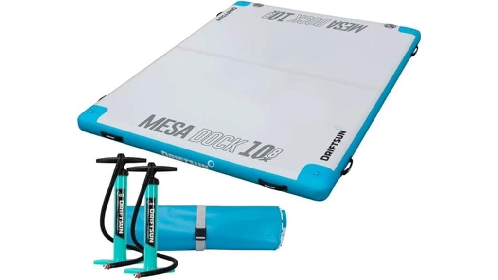 inflatable floating dock platform