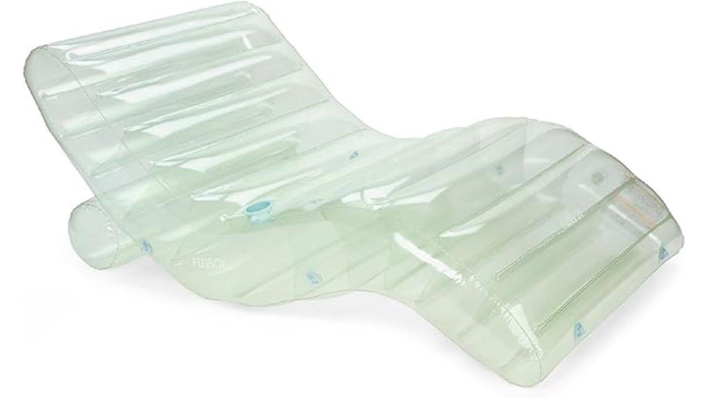 inflatable green pool lounger