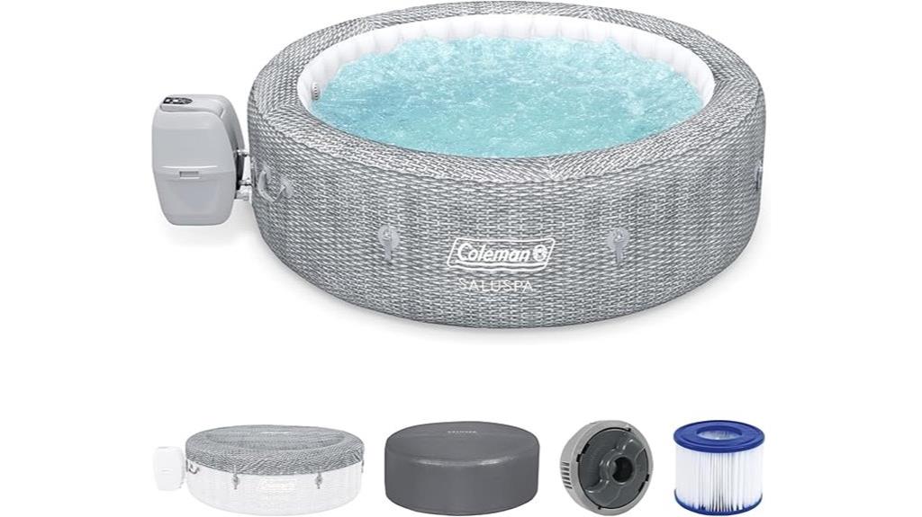 inflatable hot tub capacity