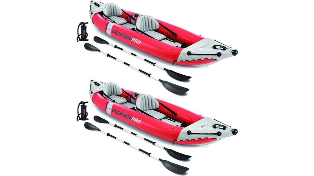 inflatable kayak set two pack