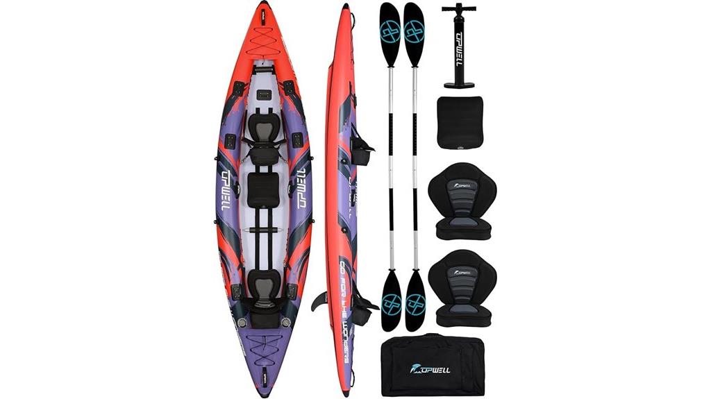 inflatable kayak with accessories