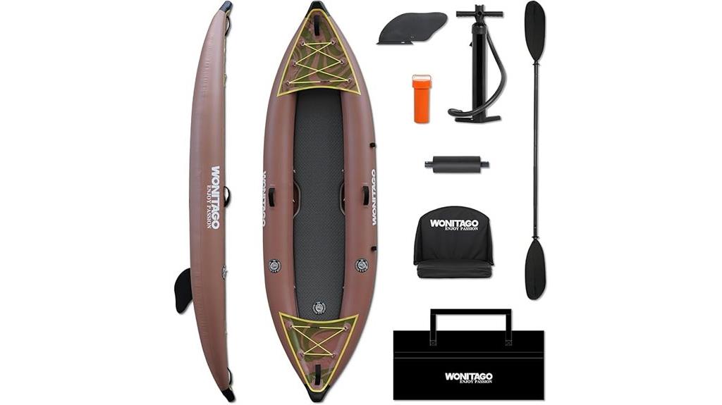 inflatable kayak with accessories