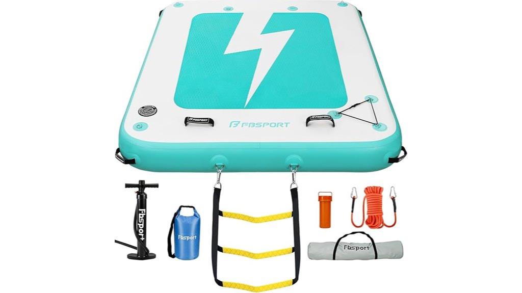 inflatable lake dock platform