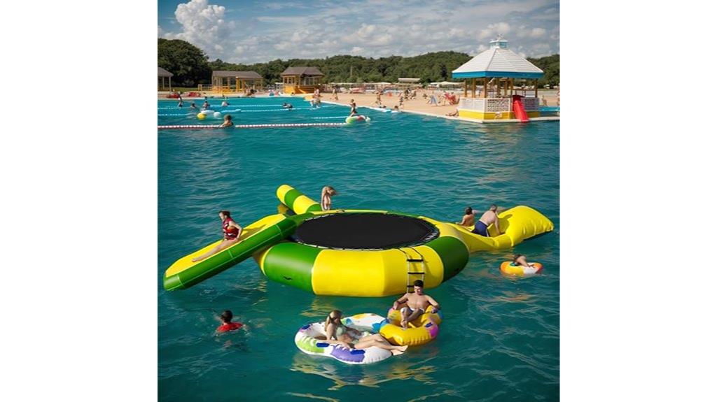 inflatable lake water trampoline