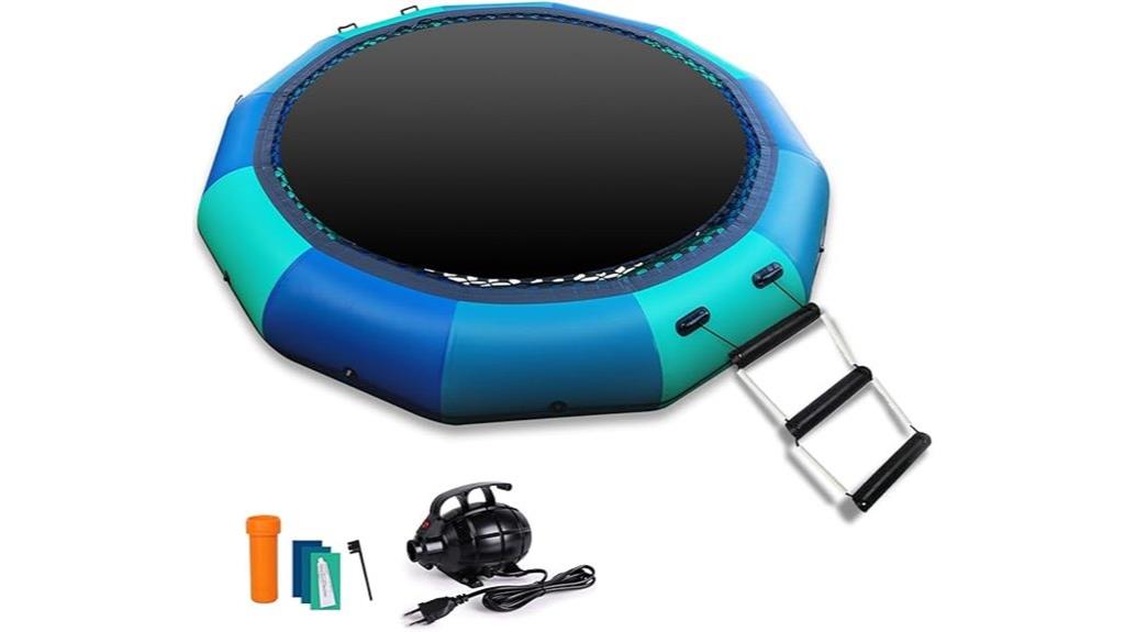 inflatable lake water trampoline