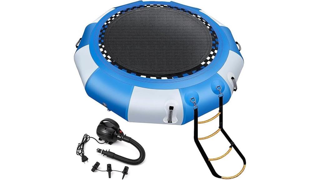 inflatable lake water trampoline